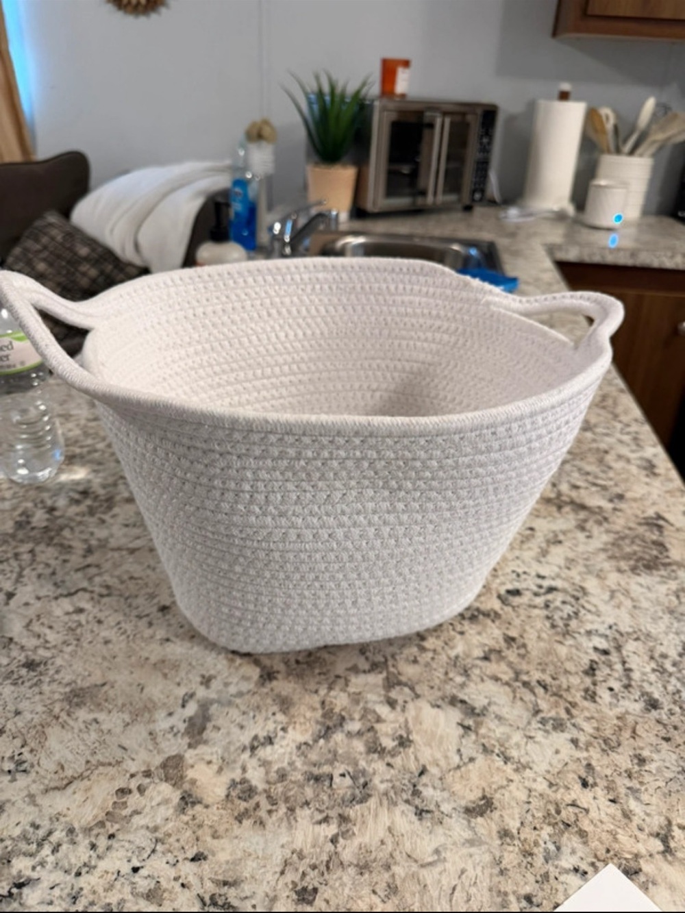 Target White Woven Rope Storage Basket with Handles
